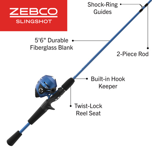 Zebco SLSCBL562MLA.NS5 Zebco 202 Slingshot Spincast Combo