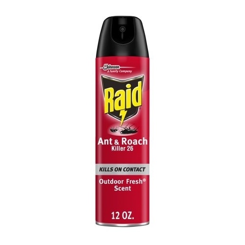 Johnson, S C Wax 21612 Raid Roach & Ant Killer - 12 oz Aerosol Spray