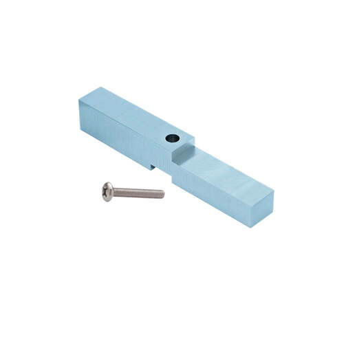 Shower Header Adapter Block with Screw Bright Anodized