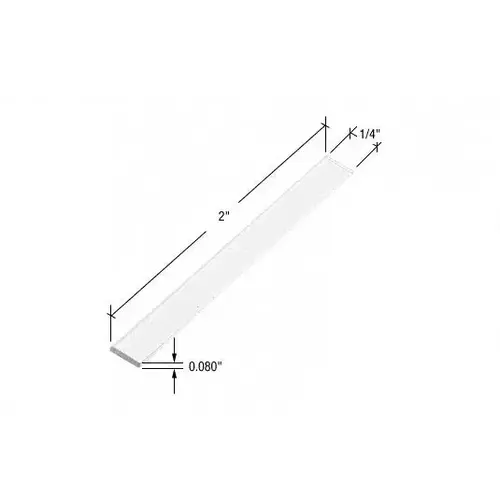 Aria 0.080" X 1/4" X 2" Plastic Setting Block