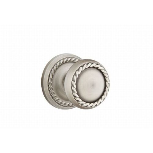 Rope Knob Privacy With Rope Rose Antique Nickel Finish