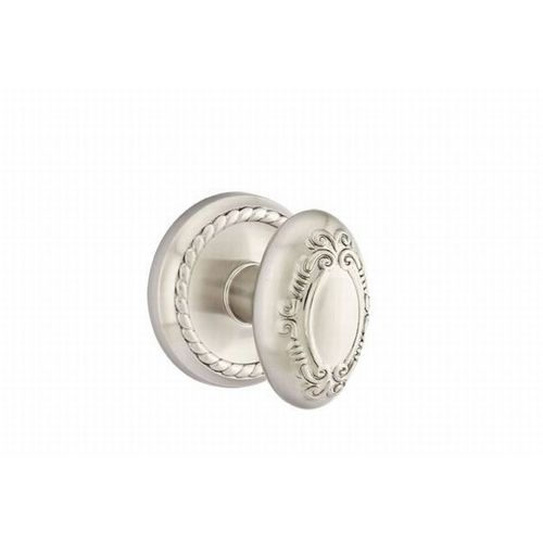 Victoria Knob Dummy Pair With Rope Rose Satin Nickel Finish