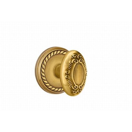 Victoria Knob Dummy Pair With Rope Rose French Antique Brass Finish