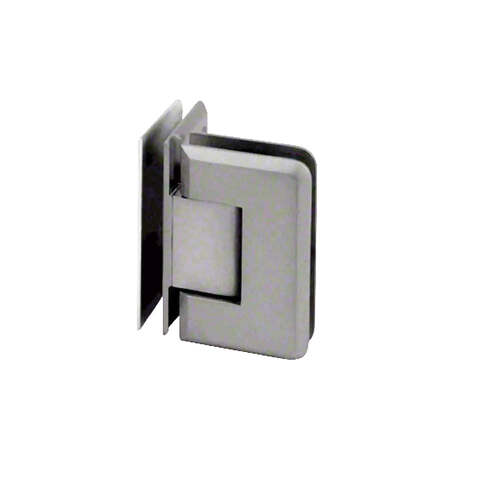 Heavy Duty Glass to Glass 90 Degree Woodstock Radius Bevelled Hinge Brushed Nickel