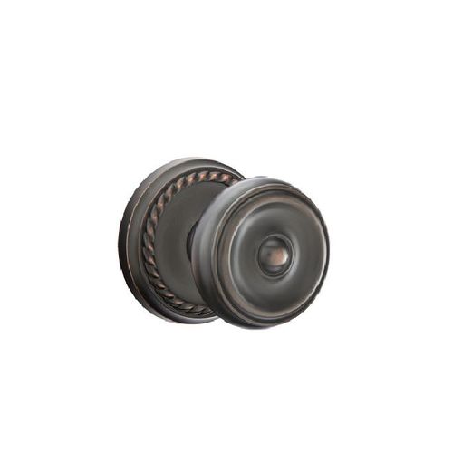 Waverly Knob Dummy Pair With Rope Rose Oil Rubbed Bronze Finish