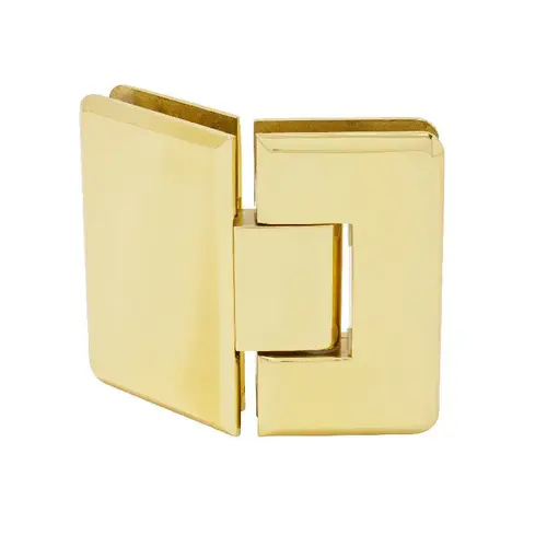 Aria Vetri AC045BR Heavy Duty Glass to Glass 135 (045) Woodstock Radius Corner Bevelled Hinge Brass