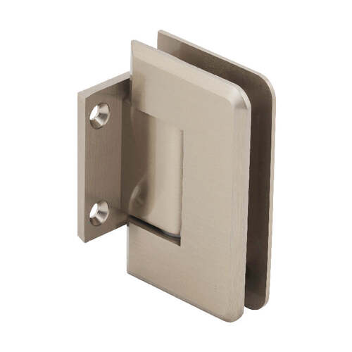 Heavy Duty Wall mount Woodstock Short Back plate Radius Bevelled Edge Brushed Nickel