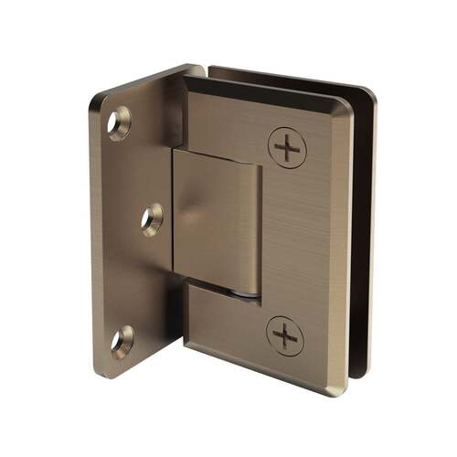 Aria Vetri AP044BB Flush Wall mount Portugal Radius Corner Bevelled Edges Offset hinge Brushed Bronze