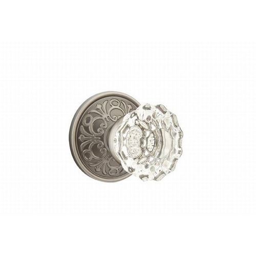Astoria Clear Knob Dummy Pair With Lancaster Rose Antique Nickel Finish