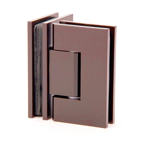 Heavy Duty Glass to Glass 90 Degree Chatham Square Hinge Brushed Bronze