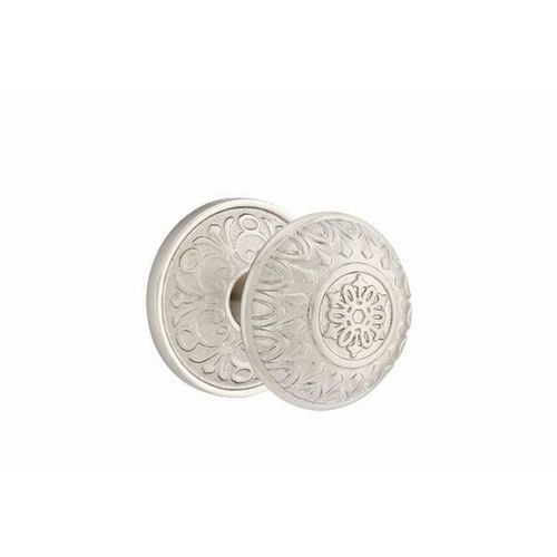Lancaster Knob Dummy Pair With Lancaster Rose Satin Nickel Finish