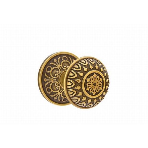 Lancaster Knob Passage With Lancaster Rose French Antique Brass Finish