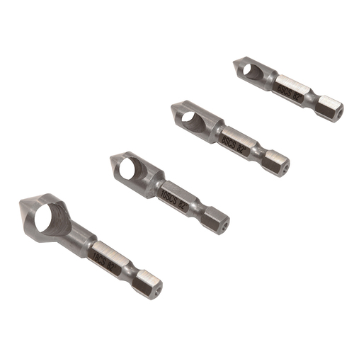 4 piece Countersink Hex Shank Set