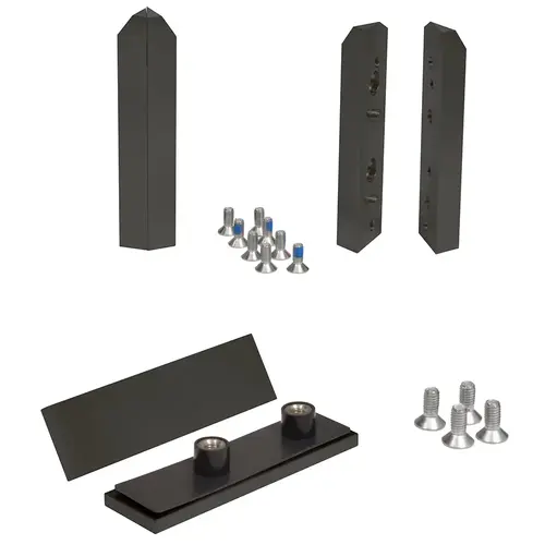 Matte Black Zero Hinge Accessory Kit for 90 Degree & 45 Degree Applications