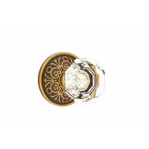 Old Town Clear Knob Dummy Pair With Lancaster Rose French Antique Brass Finish