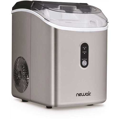 NewAir NIM026SSN0 26 Lbs. Countertop Nugget Ice Maker With Easy-Pour Waterspout