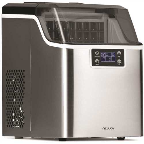 NewAir NIM045SS00 Countertop Clear Ice Maker With Frozenfalltm Technology