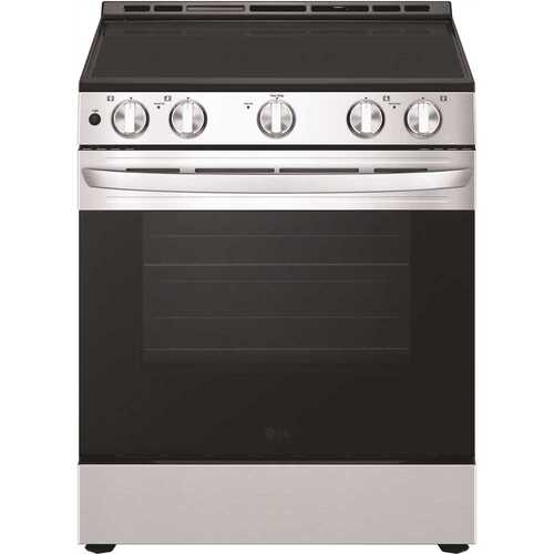 LG Electronics LSEL6330S 6.3 Cubic Feet 4 Element Electric Slide-In Range Steel With Ultraheat