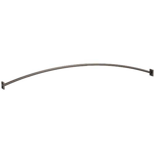 Triva Matte Black Adjustable Curved Shower Rod