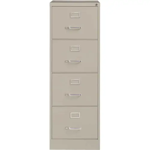 Hirsh Industries 17549 25" Deep 4 Drawer Legal Width Metal Vertical File Commercial Grade Black