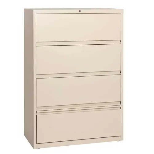 Hirsh Industries 17550 25" Deep 4 Drawer Legal Width Metal Vertical File Commercial Grade L Gray