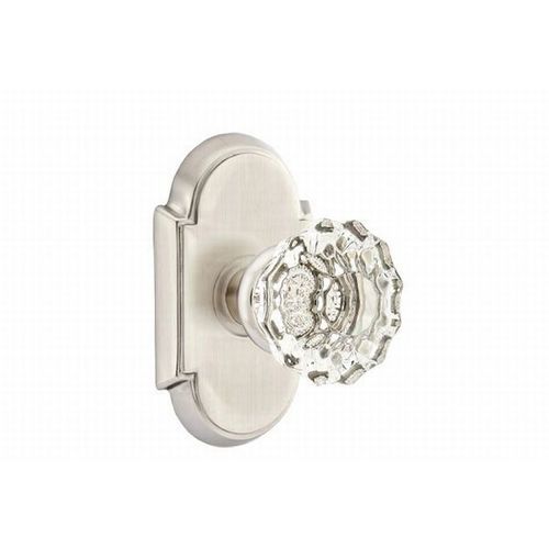 Astoria Knob Clear Privacy With # 8 Style Rose Satin Nickel Finish