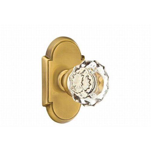 Astoria Knob Clear Dummy Pair With # 8 Style Rose French Antique Brass Finish