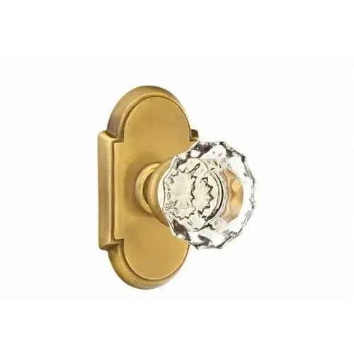 Astoria Knob Clear Privacy With # 8 Style Rose French Antique Brass Finish