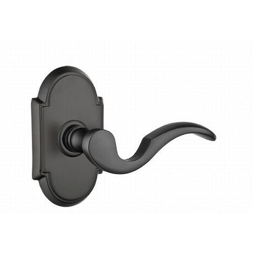 Cortina Lever Right Hand Passage With # 8 Style Rose Flat Black Finish