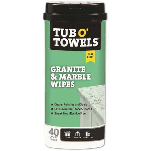 Tub O' Towels TW40-GR Granite And Marble Cleaning Wipes