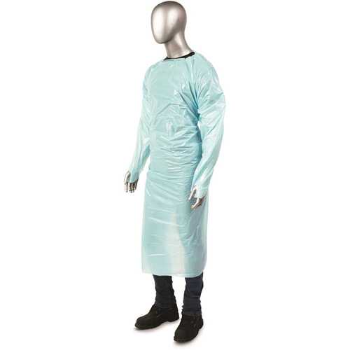 Ambishield CPG45BTL4 4 Mil Cpe Gown With Thumbloops 45" Blue