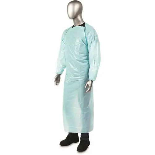Ambishield CPG60BEW 1.75 Mil Cpe Gown With Elastic Wrists 60" Blue
