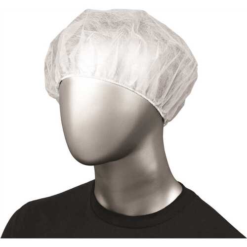 Ambishield BC21/1000 Polypropylene Bouffant Cap 21" White