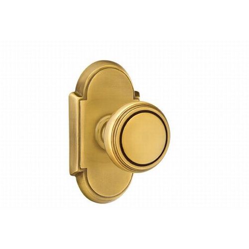 Norwich Knob Passage With # 8 Style Rose French Antique Brass Finish