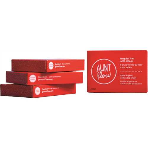 Aunt Flow PADS-ORG-UNVL-300 #4 Vended Pad Boxes Organic Cotton