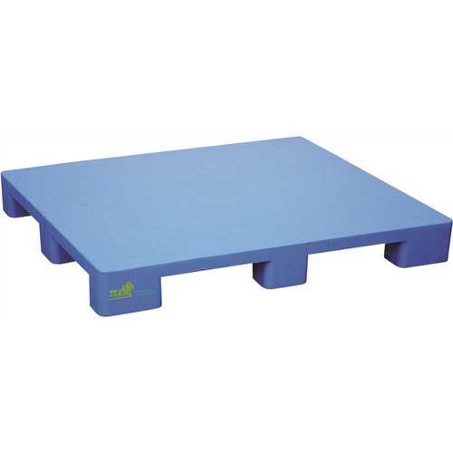 Vestil PLPS-4840-9L Plps-4840-9l Hygienic Blue Polyethylene Solid Deck Skid With 9 Legs