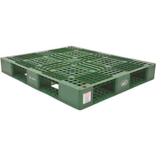 Vestil PLP2-4840-GREEN Green Polyethylene Pallet With 4 Way Entry 6600 Lbs Capacity