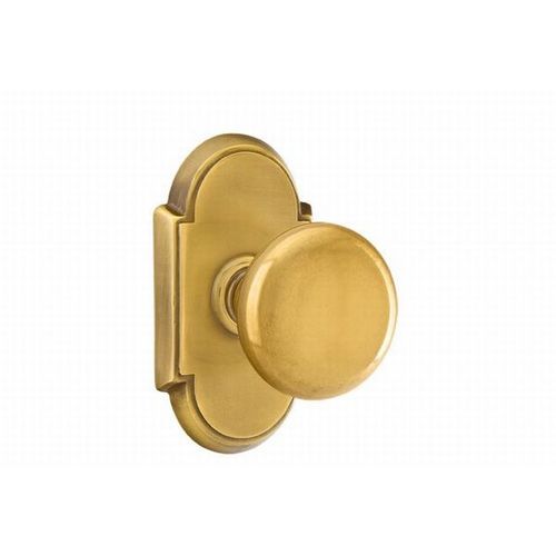 Providence Knob Passage With # 8 Style Rose French Antique Brass Finish