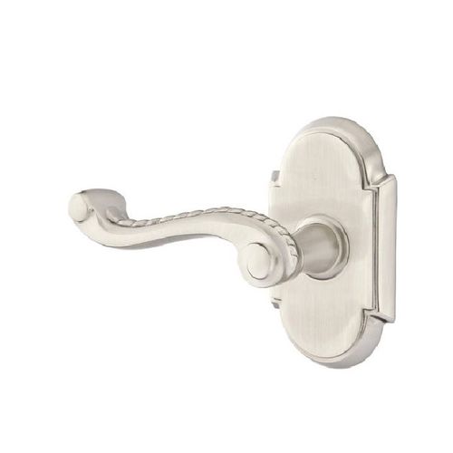 Rope Lever Left Hand Dummy Pair With # 8 Style Rose Satin Nickel Finish