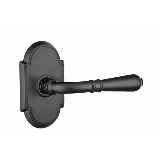 Turino Lever Right Hand Passage With # 8 Style Rose Flat Black Finish