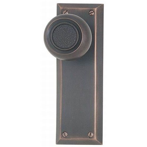 Belmont Knob With Quincy Sideplate Single Cylinder Passage Oil Rubbed Bronze Finish