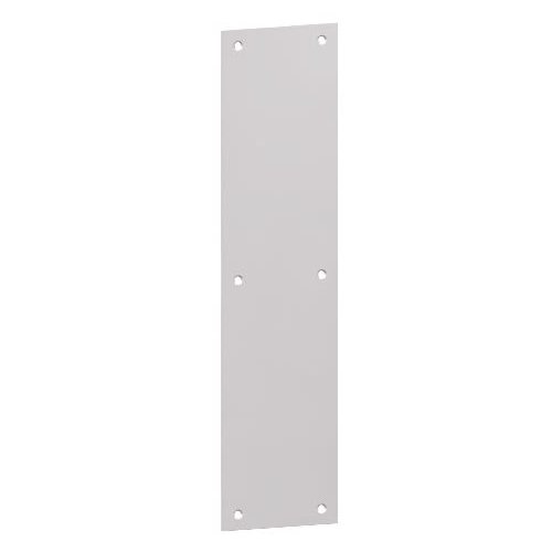6" x 16" Square Corner Beveled Push Plate # 033372 Bright Stainless Steel Finish