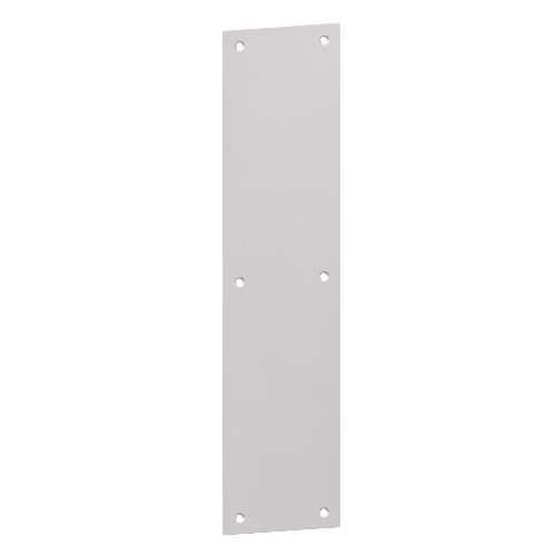 8" x 16" Square Corner Beveled Push Plate Satin Chrome Finish