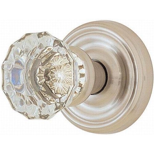 Astoria Knob Clear Passage With Regular Rose Satin Nickel Finish
