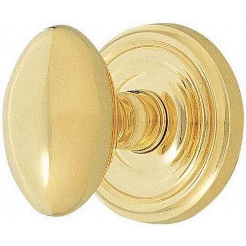 Egg Knob Passage With Regular Rose Bright Brass Finish