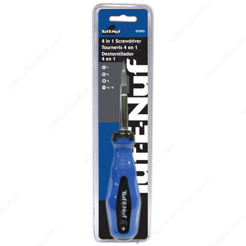 4-in-1 Multi Bit Screwdriver with Soft Touch Handle