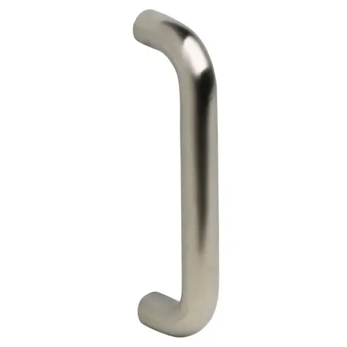 10" Straight Door Pull, 1" Round and 2-1/2" Clearance Bright Stainless Steel Finish