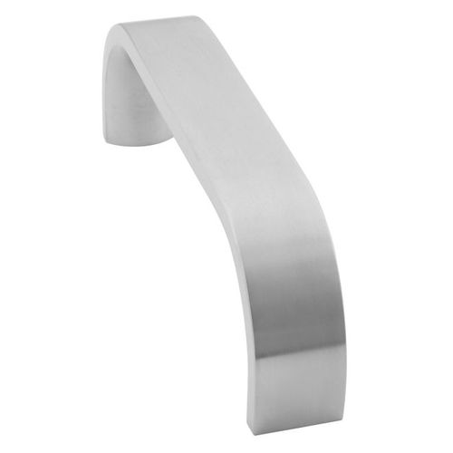 10" Straight Door Pull, 1" Flat and 1-1/2" Clearance Satin Stainless Steel Finish