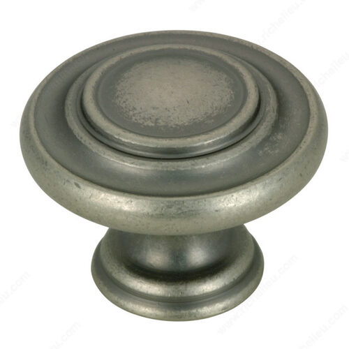 Traditional Metal Knob - 107 Pewter