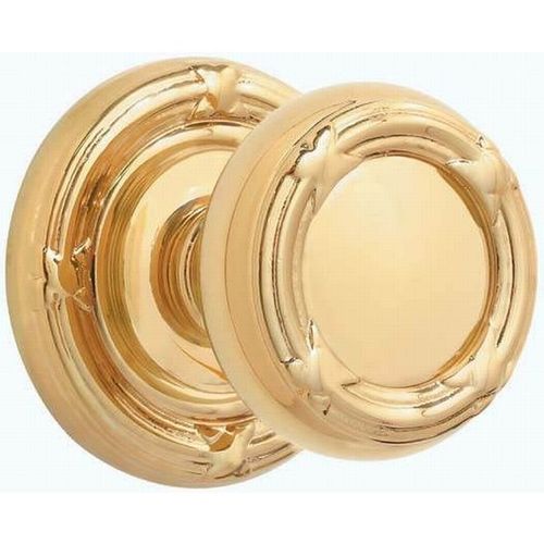 Ribbon & Reed Knob Passage With Ribbon & Reed Rose Satin Nickel Finish